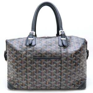 GOYARD Goyard Boeing 30 Men's Women's Coated Canvas x Leather Black 352483